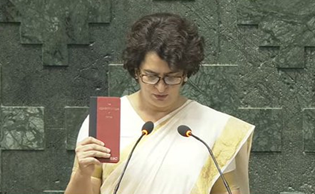 Priyanka Gandhi takes oath as LS MP after big win from Wayanad