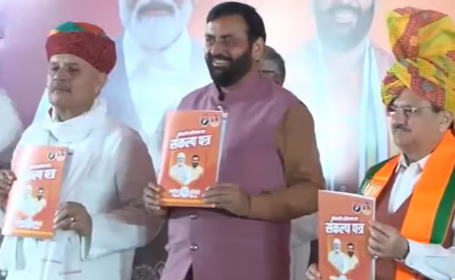 BJP releases party manifesto for Haryana polls