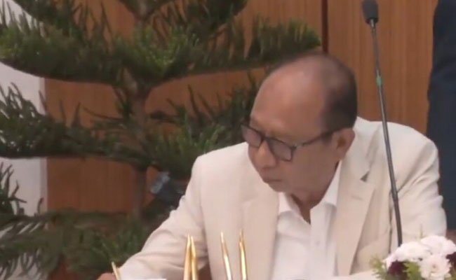 BJP's Y Khemchand Singh sworn in as CM of Manipur