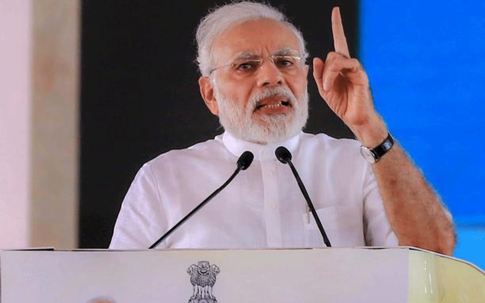 Modi accuses Congress of shedding crocodile tears for farmers