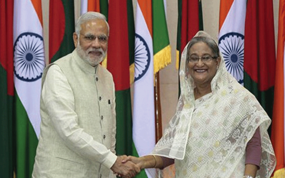 Modi, Hasina jointly inaugurate oil pipeline, rail projects