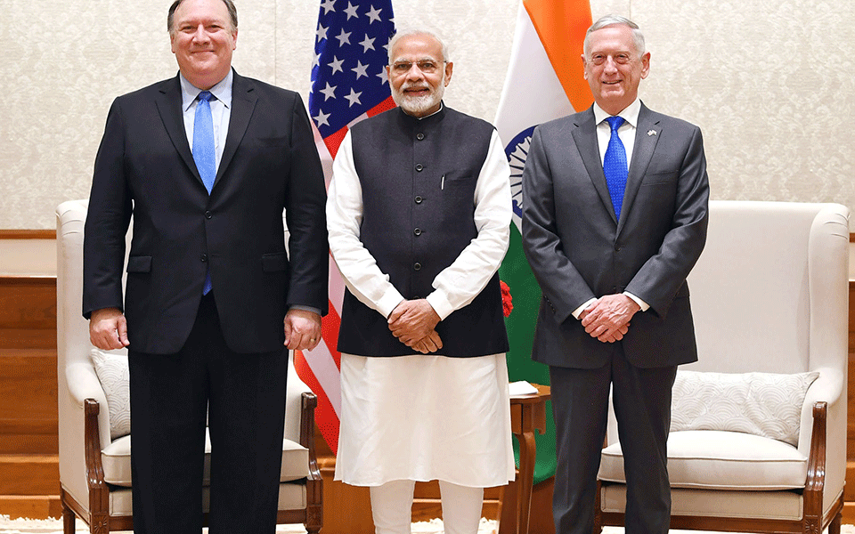 US Secretaries of State and Defence call on Modi