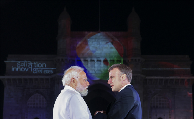 French President Macron concludes Mumbai visit