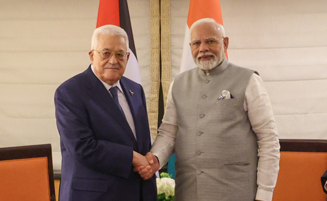 PM Modi meets Palestinian President Abbas; expresses deep concern at humanitarian situation in Gaza