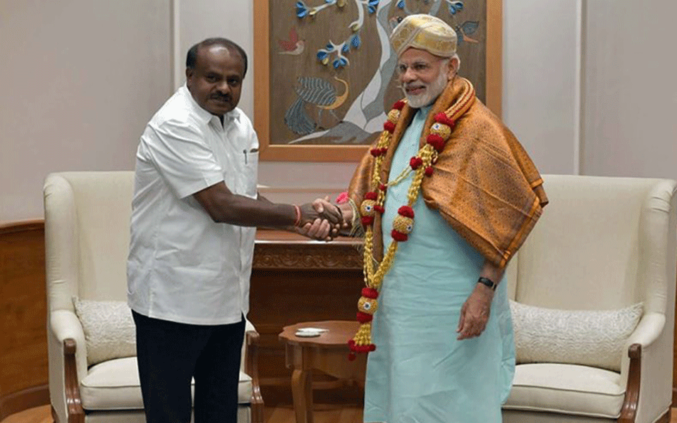 CM Kumaraswamy meets PM Narendra Modi