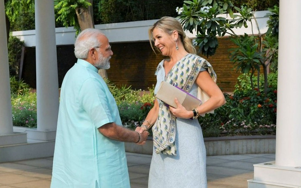 Modi meets Queen of Netherlands