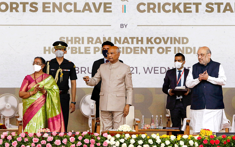 President inaugurates world's biggest cricket stadium in Ahmedabad renamed after PM