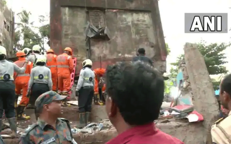 2 killed, 12 injured after residential building collapses in Mumbai