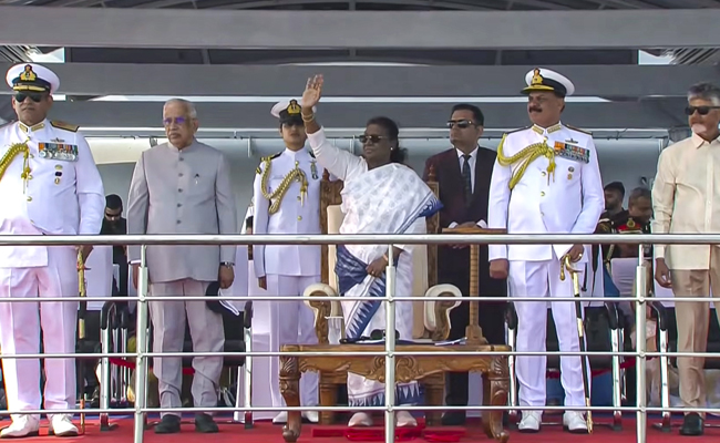Indian Navy vigilant in safeguarding country's maritime interests: Prez Murmu