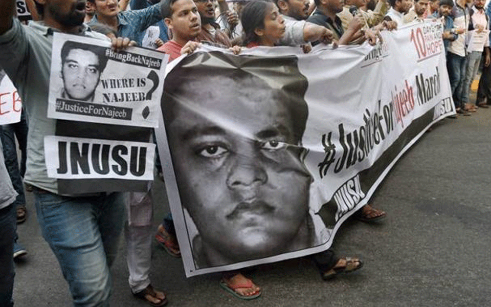 Students, activists demand justice for missing JNU student Najeeb Ahmed