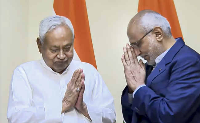 Bihar CM Nitish Kumar takes oath as Rajya Sabha member
