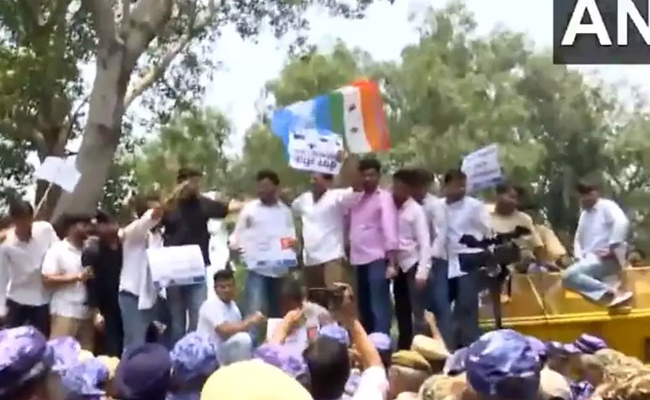 NSUI protests after NTA cancels NEET-UG 2026 over paper leak