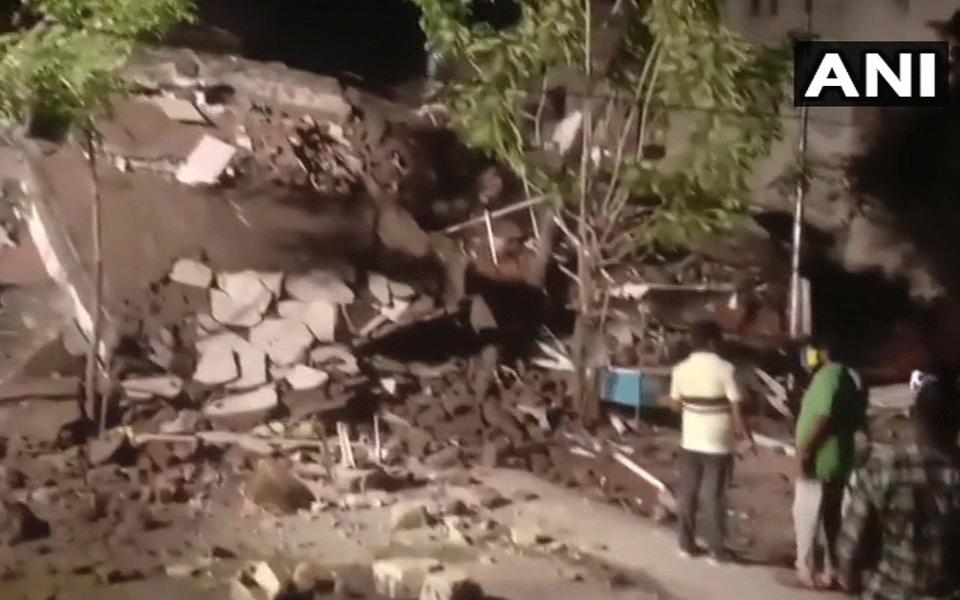 Residential building collapses in Palghar