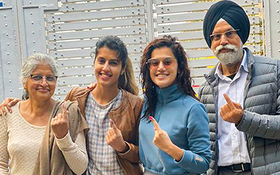 Taapsee Pannu shuts down troll targeting her for casting vote in Delhi elections