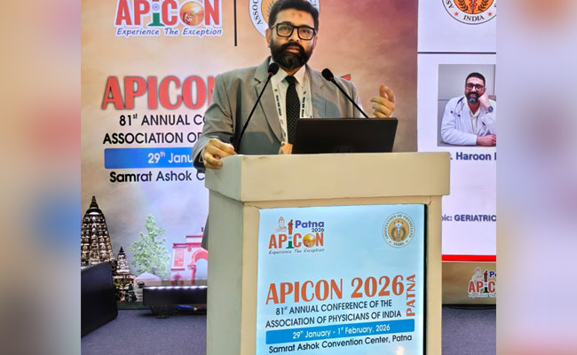 Mangaluru's Dr. Haroon Hussain conferred prestigious FICP Fellowship, represents K'taka at APICON'26