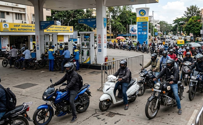 UP: Rumours of fuel crisis due to West Asia conflict spark panic, long queues seen at petrol pumps