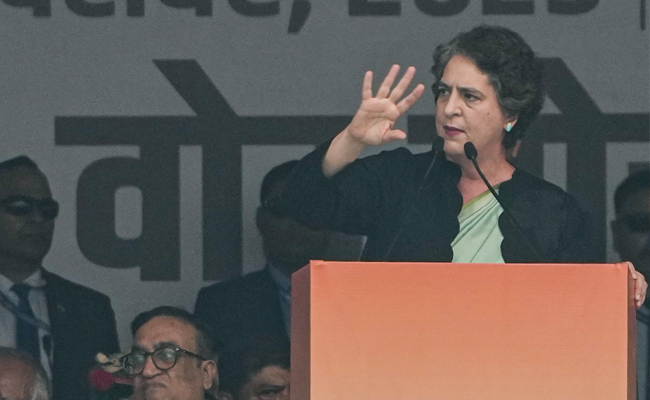 Fight for Indian democracy: Priyanka Gandhi Vadra tells gathering at mega rally against ‘vote theft’