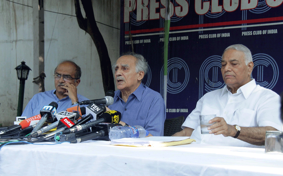 Modi's personal culpability in Rafale scam: Shourie, Sinha