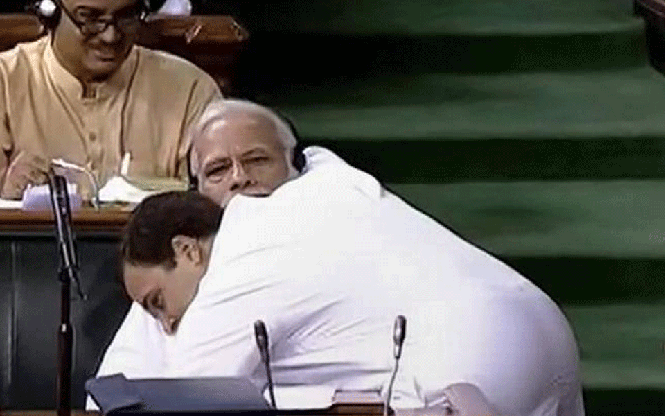 Modi's jibe at Rahul's hug exposes his politics of hate: Congress