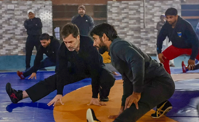 Rahul Gandhi shows Jiu-Jitsu skills during meeting with Bajrang, other wrestlers