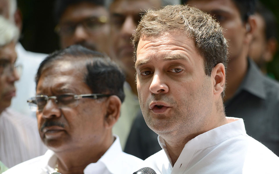 Rahul terms Yeddyurappa's swearing-in 'mockery of Constitution'
