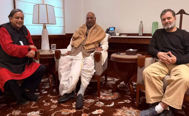 'All is good, we are on same page': Shashi Tharoor after meeting Kharge, Rahul