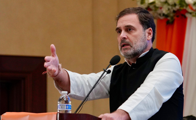 RSS believes some religions, languages inferior: Rahul Gandhi