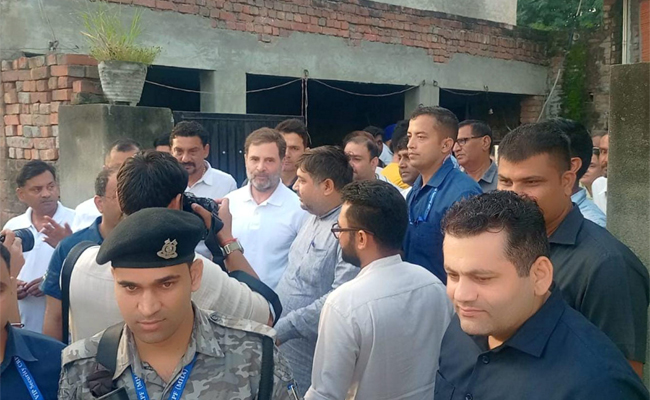 Rahul Gandhi reaches Karnal to meet family of youth injured in accident abroad