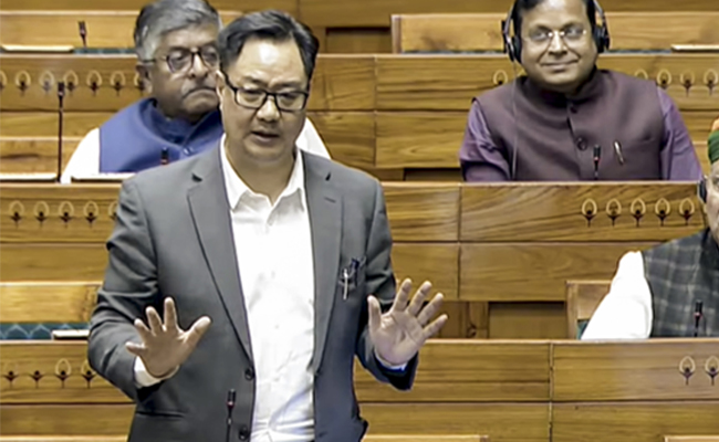 Govt not to bring motion against Rahul as BJP member has given notice for it: Rijiju