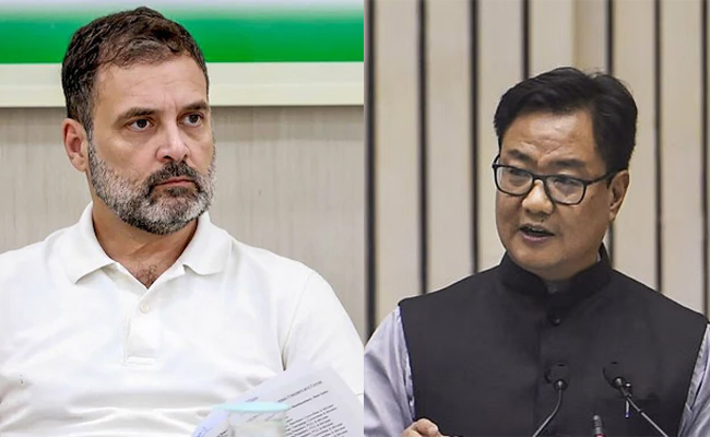 Rahul tutored by NGOs that good days will come for Cong; he is not interested in running Par: Rijiju