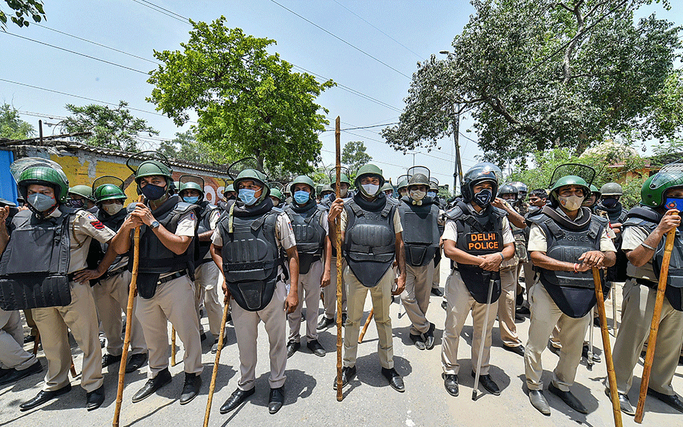 Police use water cannon as farmers break through barricades at Chandigarh-Mohali border
