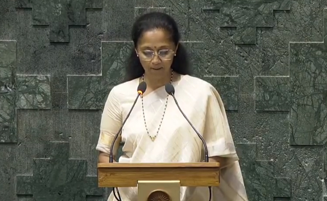 Supriya Sule takes oath as Lok Sabha member from Baramati