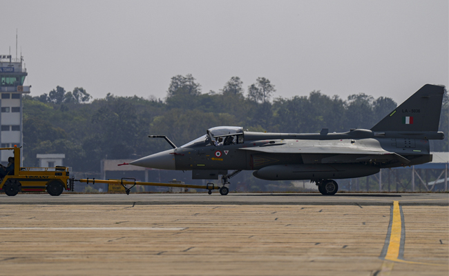 Tejas jet suffered damage to airframe while landing at frontline air base
