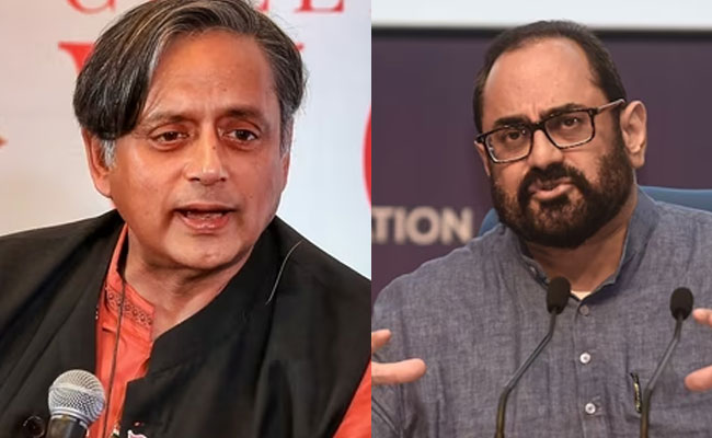 Tharoor challenges BJP's Chandrasekhar on constituency performance criticism