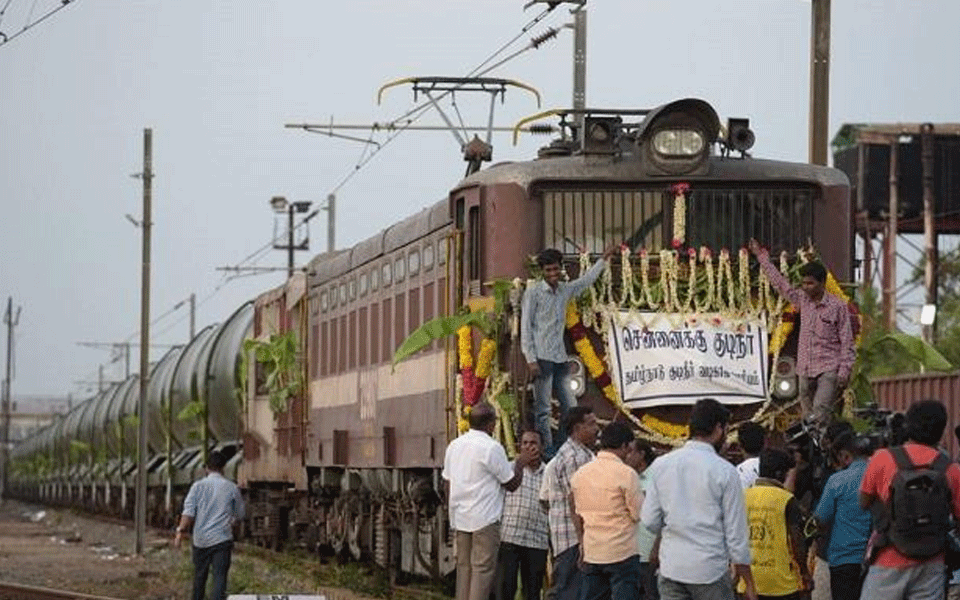 Train carrying water to reach parched Chennai in afternoon: Railways