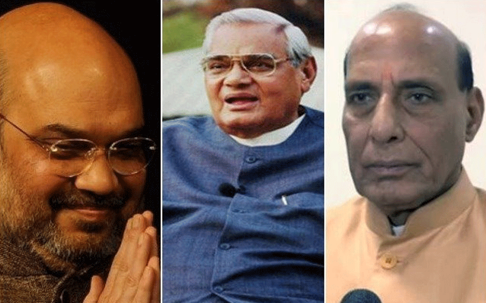 Rajnath, Shah visit AIIMS to enquire about Vajpayee's health