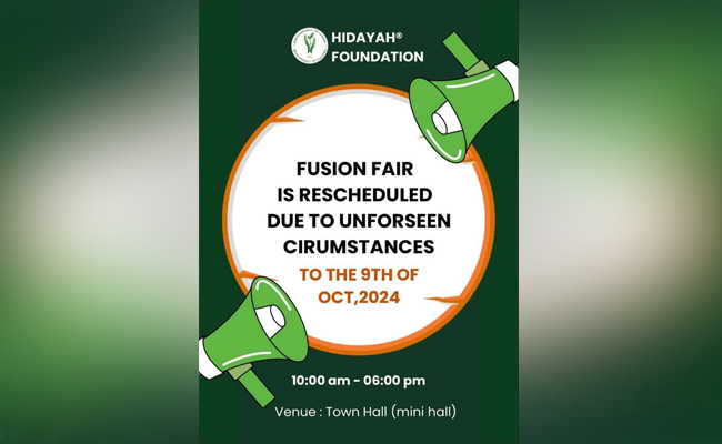 Mangaluru: Hidayah Foundation 'Fusion Fair' rescheduled to October 9