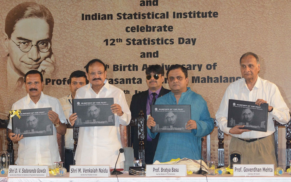 Naidu releases commemorative coin on Mahalanobis