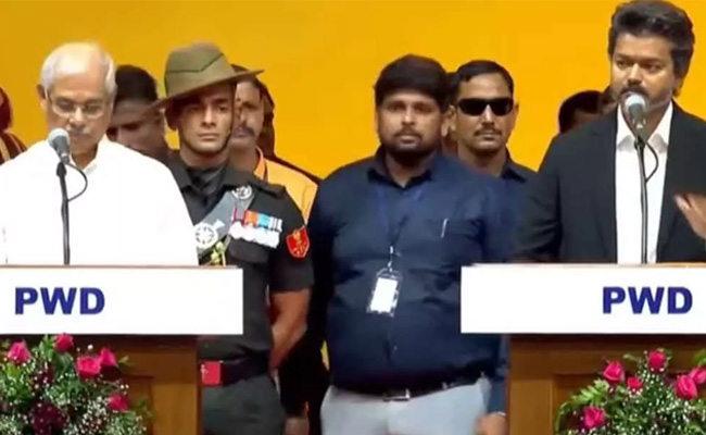 Vijay takes oath as Tamil Nadu Chief Minister
