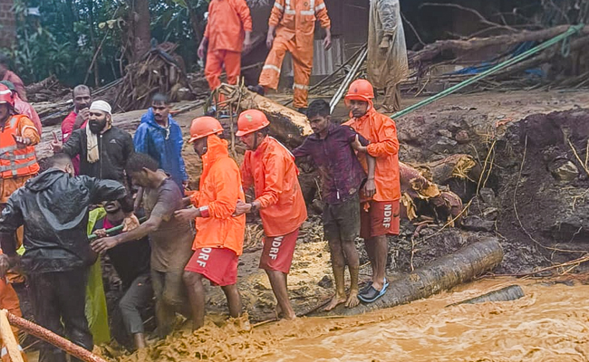 People make frantic phone calls seeking help after deadly landslides in Wayanad