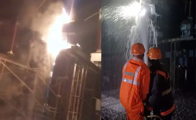 Mulleriya: Fire breaks out in transformer at substation