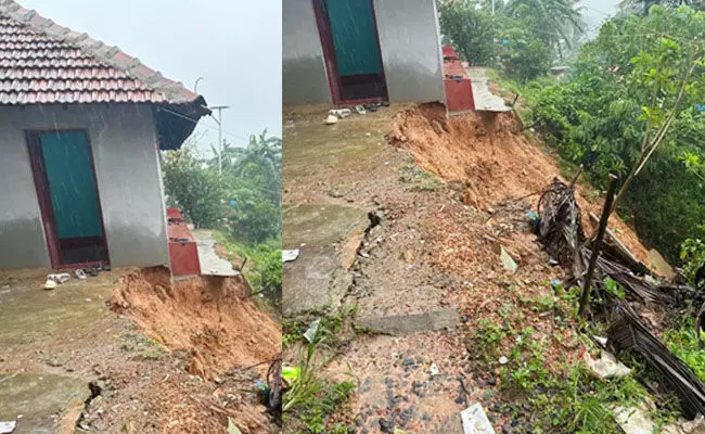 Landslide in Jokatte due to heavy rain: House at risk, residents evacuated