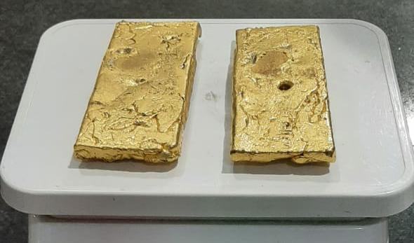Gold worth over Rs. 1 crore seized from two passengers at Mangaluru International Airport