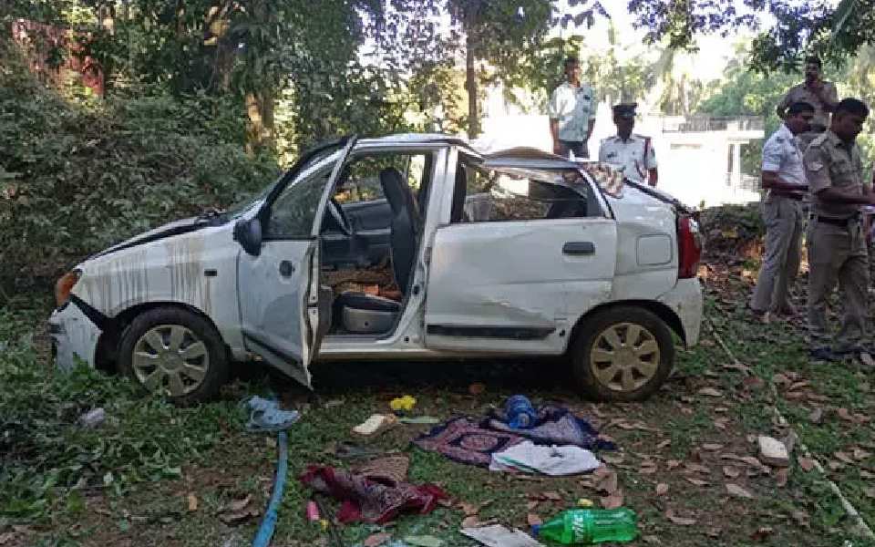 Three killed as car overturns in road accident in Puttur