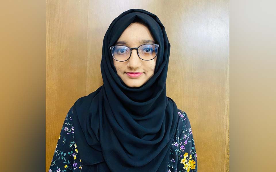 Lubna Mohammed Kunhi of BIT bags 7th rank in VTU exams