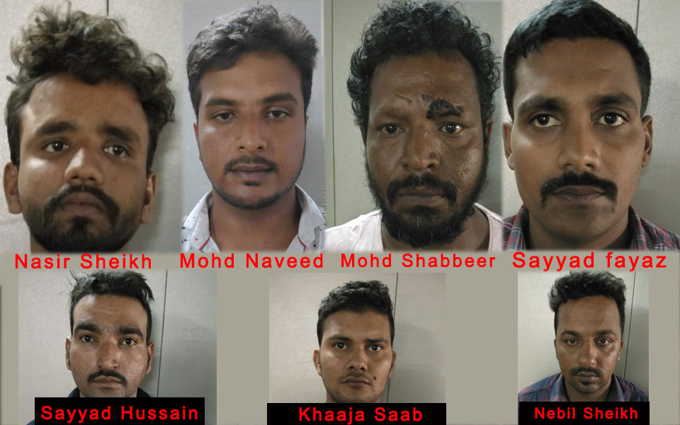 Gang of seven people arrested in Mangaluru for robbing Rs. Five lakhs in broad daylight