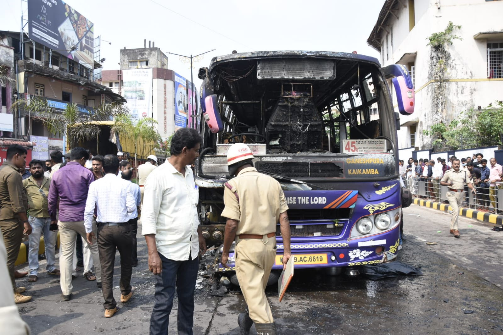 Mangaluru city bus fire mishap; driver booked