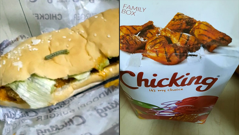 Alive worm found in chicken dish: Food Safety Officers raid ‘ChicKing’ store