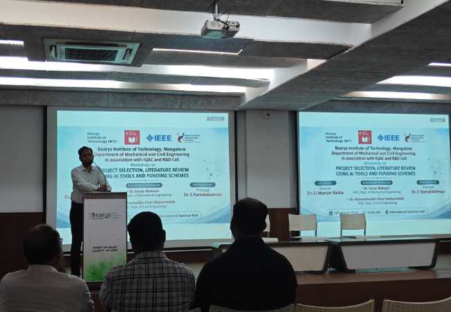 M’luru: Workshop on project selection, AI-based literature review, funding schemes held at BIT