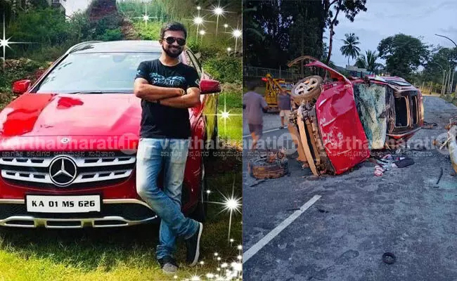 Tragic incident in Ujire: Young businessman dies as car crashes into divider